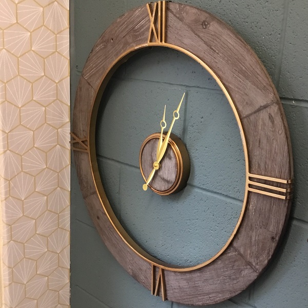Grey Floating Wall Clock Yorkshire, UK United Furnishings