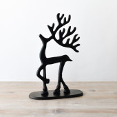 Standing Black Reindeer Ornament 30cm Modern Christmas Decoration