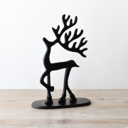 Standing Black Reindeer Ornament 30cm Modern Christmas Decoration