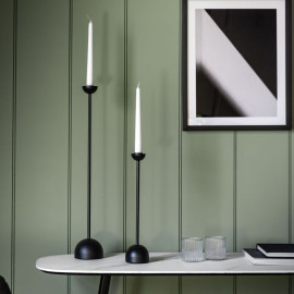 Matt Black Iron Candlestick – Elegant Modern Candle Holder (60cm)