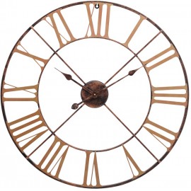 Antique Brass Outdoor Skeletal Wall Clock