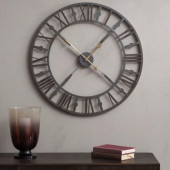 Antique Grey Skeleton Wall Clock