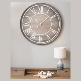 Bleached Wooden Wall Clock