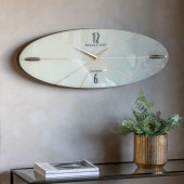 Ellipse Wall Clock | Snow White | Modern Wall Clock 