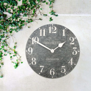 Outdoor Wall Clock - Cement Grey Garden Clock
