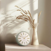 Thomas Kent Dusty Green Mantel Clock 5-inch Classic 
