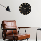 Thomas Kent Wall Clock Noir - Available in 12” and 20”