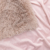 Faux Fur Throw in Luxurious Dusky Pink 