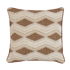 Jacquard Feather Cushion – Rust