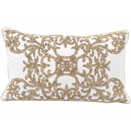 Artemis Embroidered Rectangular Cushion with Feather Filler