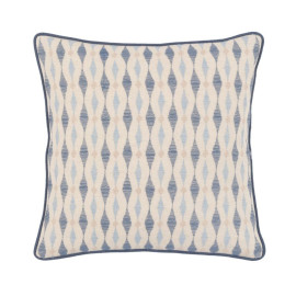 Blue Patterned Decorative Cushion 