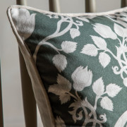 Floral Cushion - Olive