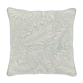 Fallow Leaf Woven Cushion – Duck Egg Floral Cushion
