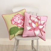 Cushion-Embroidered Hydrangea