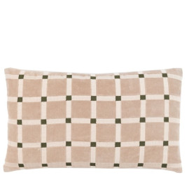 Sana Velvet Cushion – Taupe Embroidered Luxury