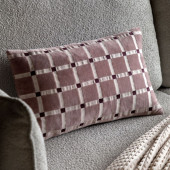 Sana Velvet Cushion – Mauve Embroidered Luxury