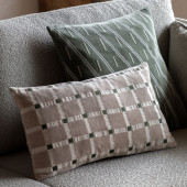 Sana Velvet Cushion – Taupe Embroidered Luxury