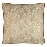 Snake Print Cushion Rust - Feather Insert Velvet Cushion