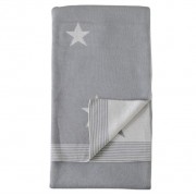 Star Knitted Throw Grey 