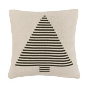 Woodland Tree Knit Cushion in Natural & Olive | Christmas Cushion