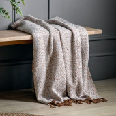Woven Acrylic Throw Blanket – Tan