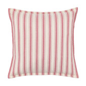 Woven Stripe Cushion - Cranberry