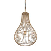 Pear Drop Wire Pendant light – Burnished Brass