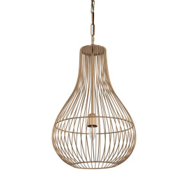 Pear Drop Wire Pendant light – Burnished Brass