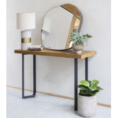 Concrete and Gold Lamp with Natural Shade 