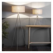 Tri Floor Lamp Chrome - Grey