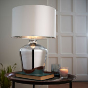 Chrome and Ivory Lamp