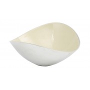 Cream Antique Aluminium Enamelled Bowl - Large 