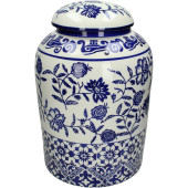 Patterned Fine Earthenware Temple Jar – Large