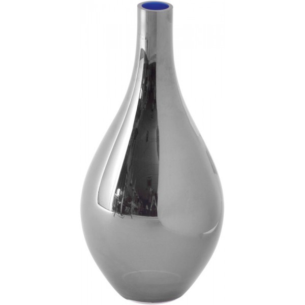 Hand Blown Platinum Lustre Bottled Vase 