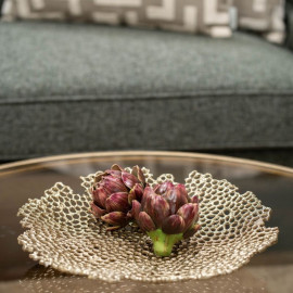 Champagne Gold Cast Aluminium Platter