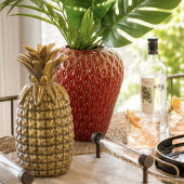 Tropics Reactive Glaze Pineapple-ceramic ornament 
