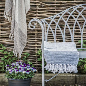 Outdoor Metal Garden bench – Distressed Grey