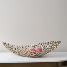 Gold Coral Aluminium Ellipse Bowl 