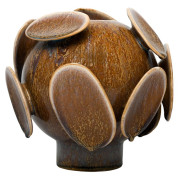 Jupiter Reactive Glaze Round Vase – Sculptural Brown Ceramic 