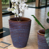 Mediterranean Reactive Glaze XL Planter – Blue