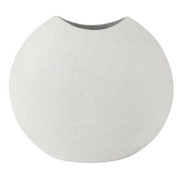 White Stonewash Modern Moon Vase – 28cm