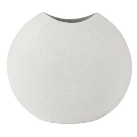 White Stonewash Modern Moon Vase – 28cm