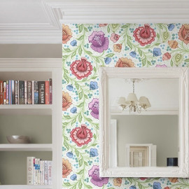 Designer Wallpaper Juliette – White floral 